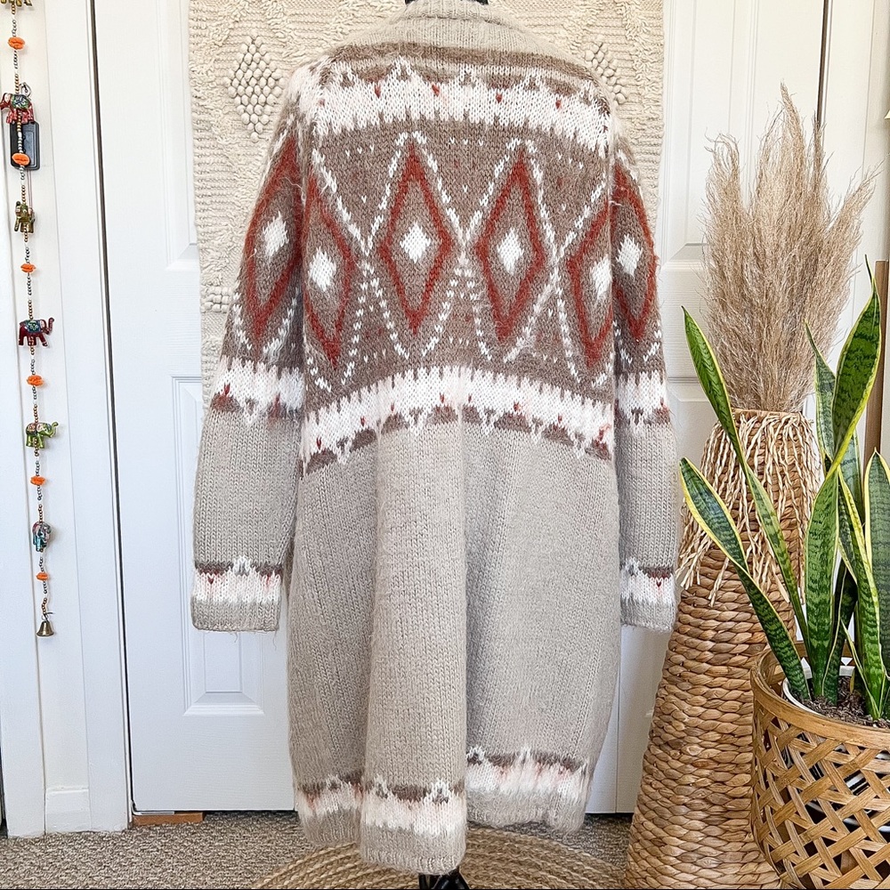Free People Frosted Fair Isle Cardigan Jacket - Picture 7 of 11